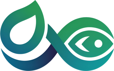 Krishivardhan logo: a leaf and a fish joined in an infinity loop